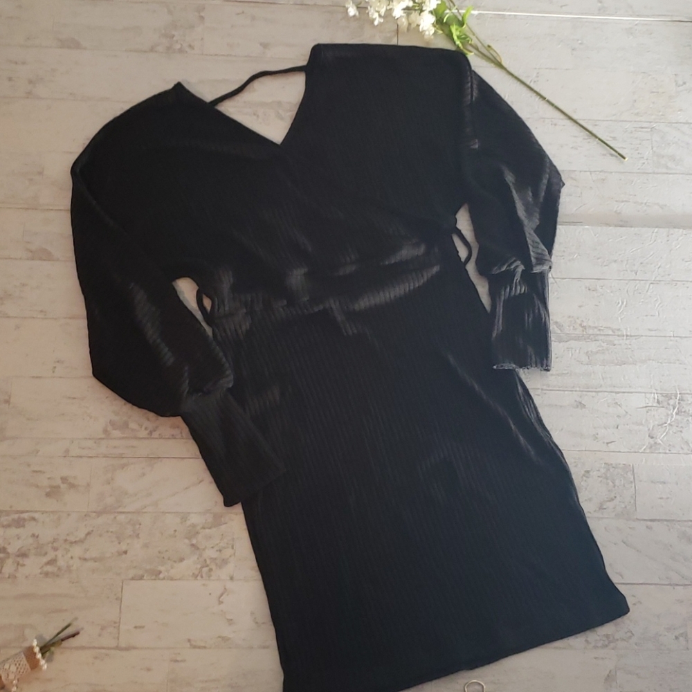 $3/15 Shein black long sleeve dress xs. New